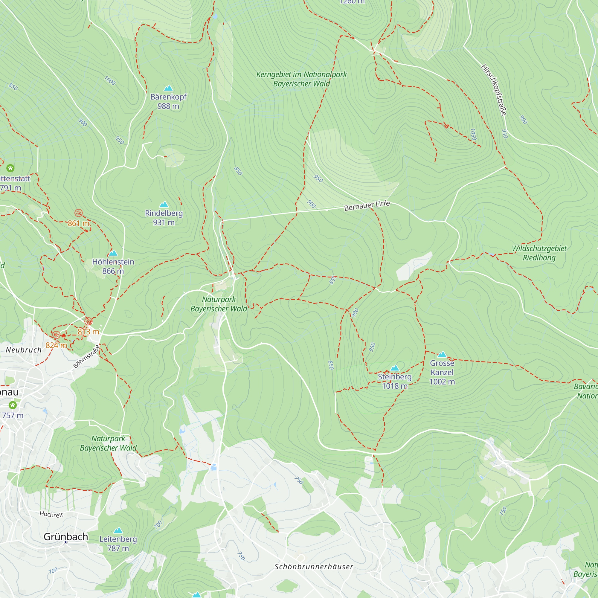 Schutzhütte Ochsenriegel map
