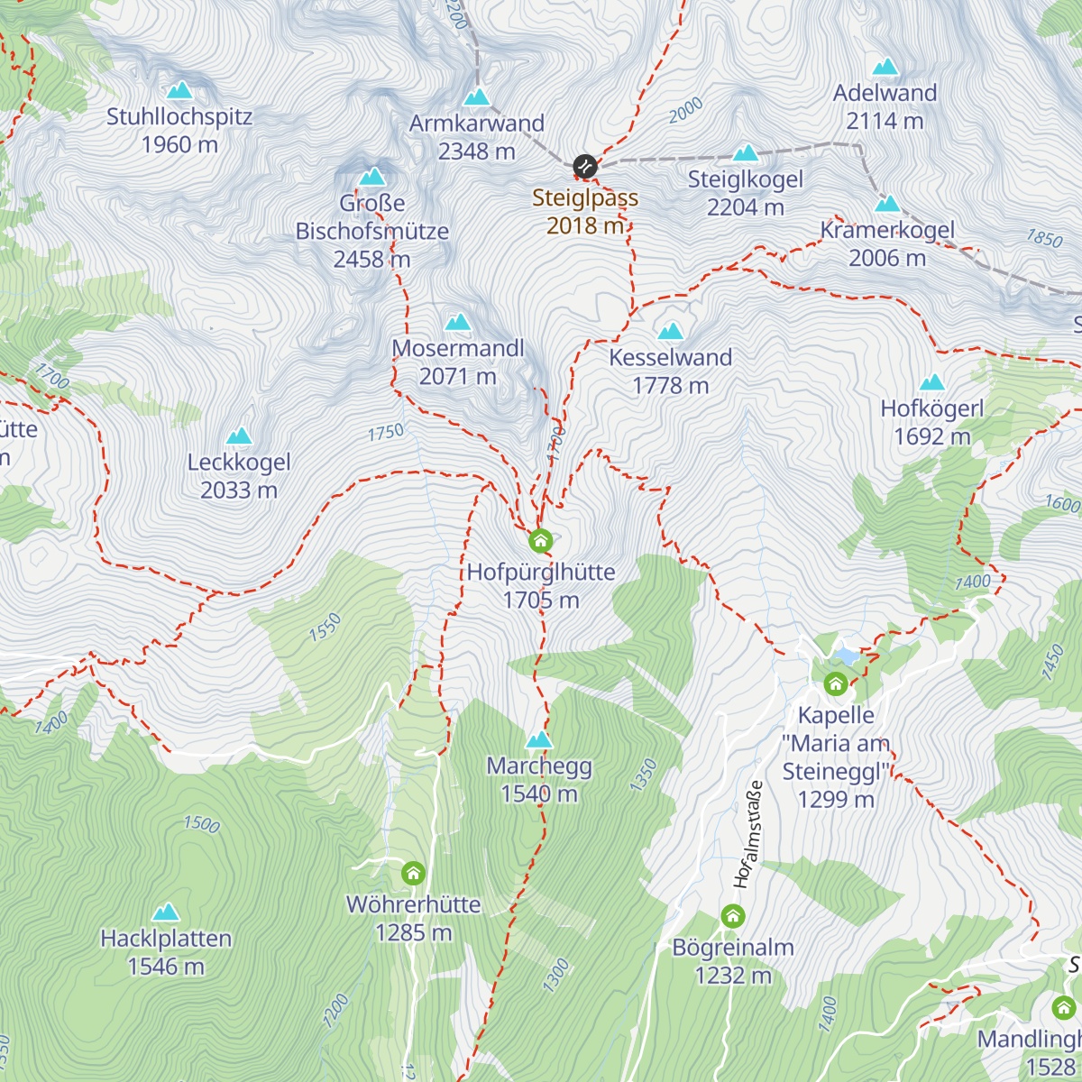 Hofpürglhütte map