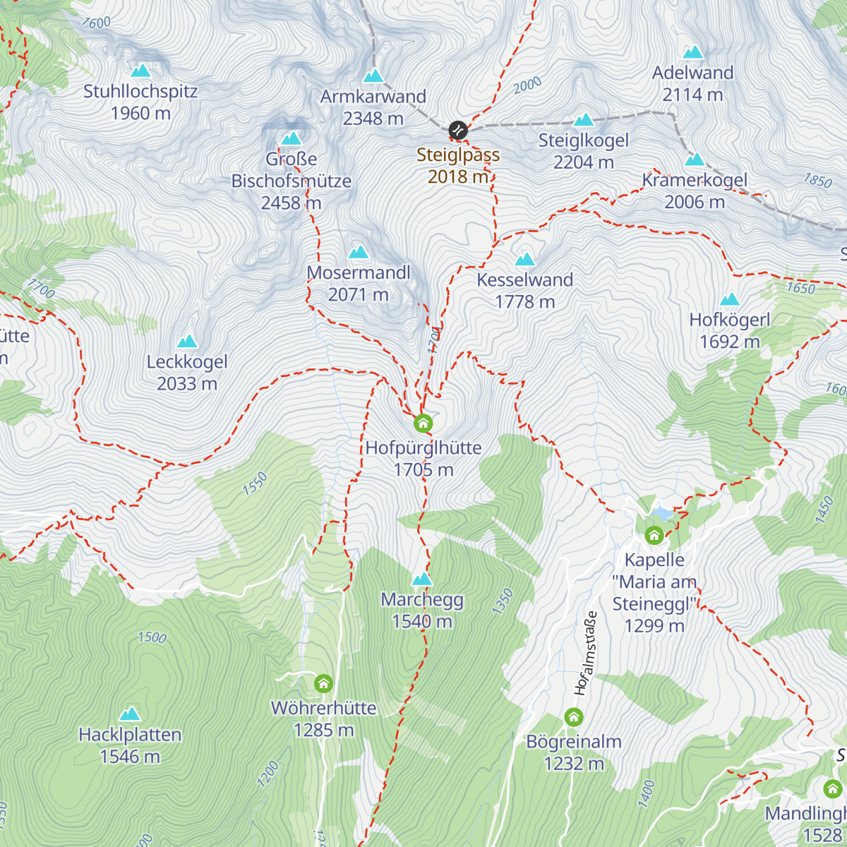 Hofpürglhütte map