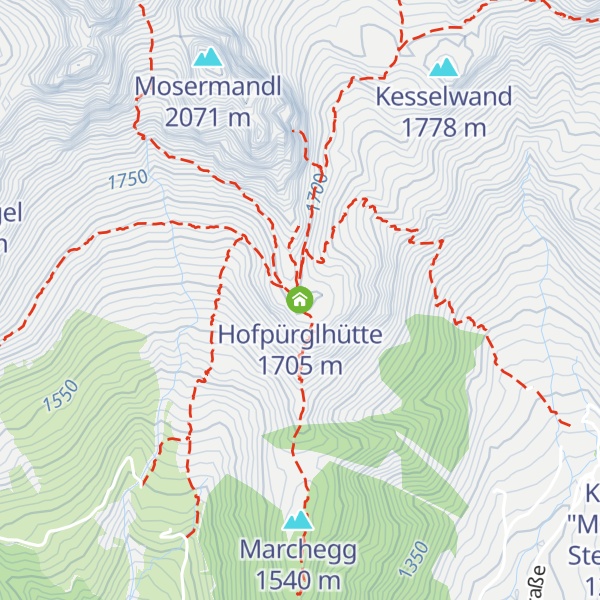Map of Hofpürglhütte