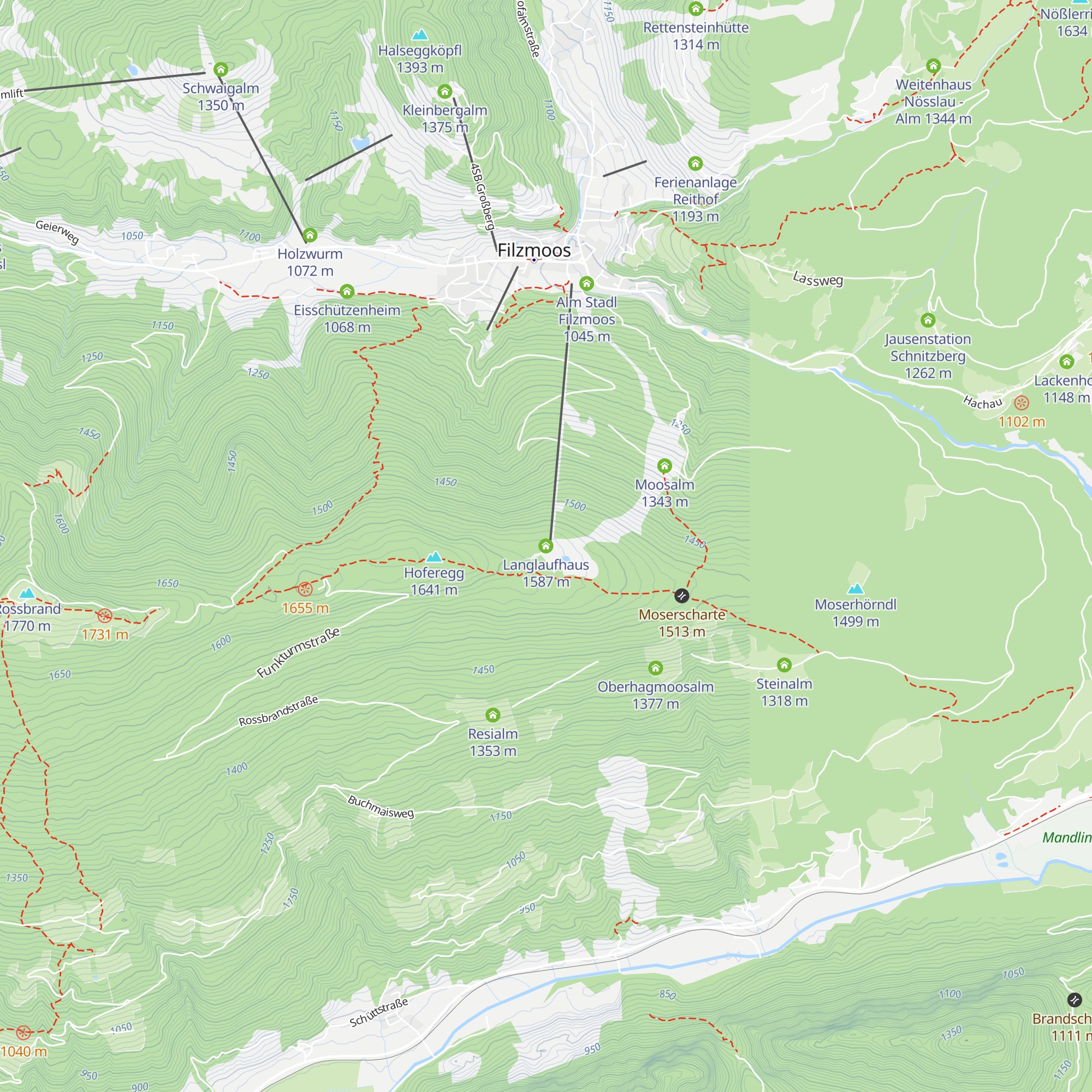 Langlaufhaus map