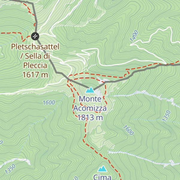 Map of Monte Acomizza