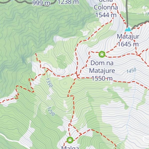 Map of Ricovero Casera Marsinska Planina