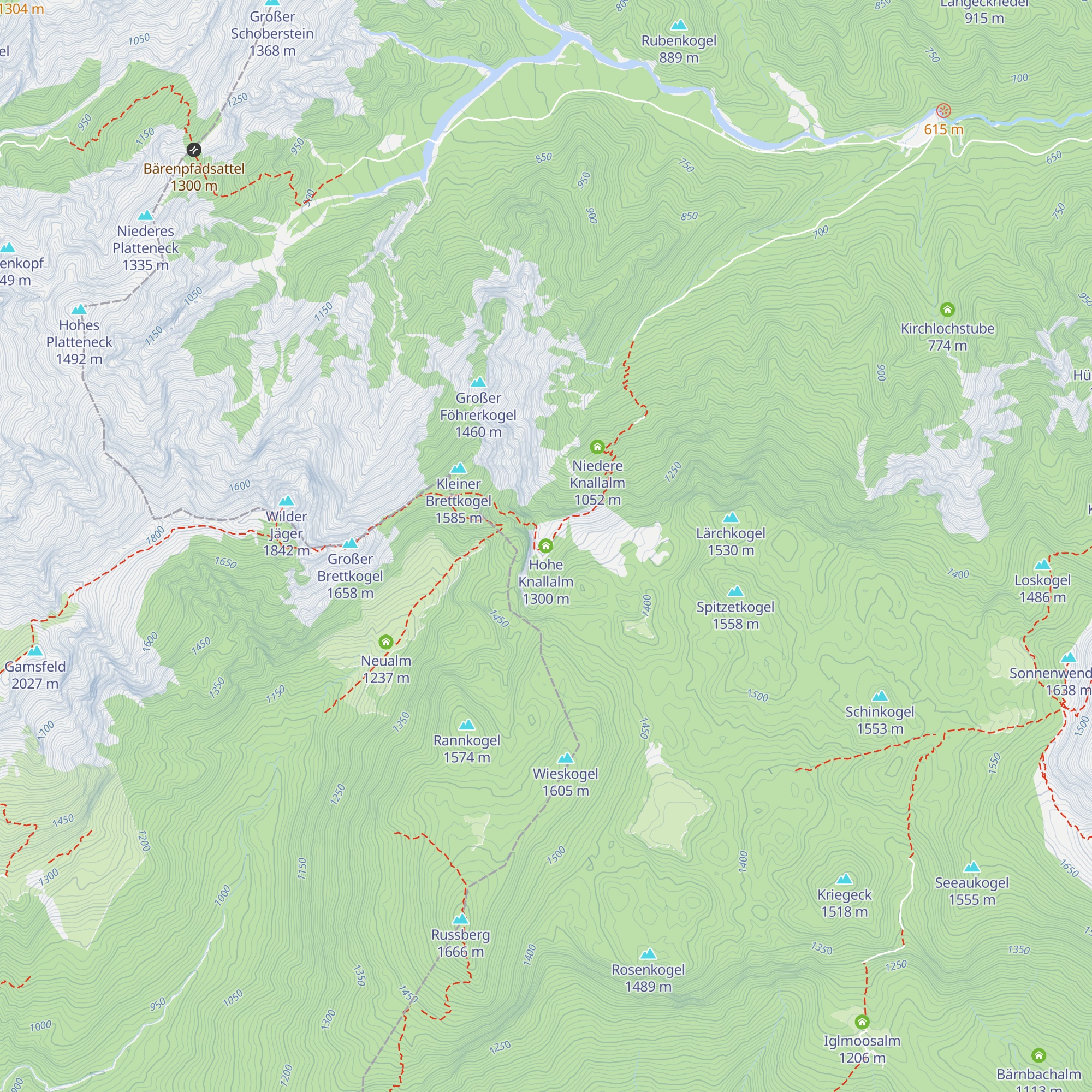 Hohe Knallalm map