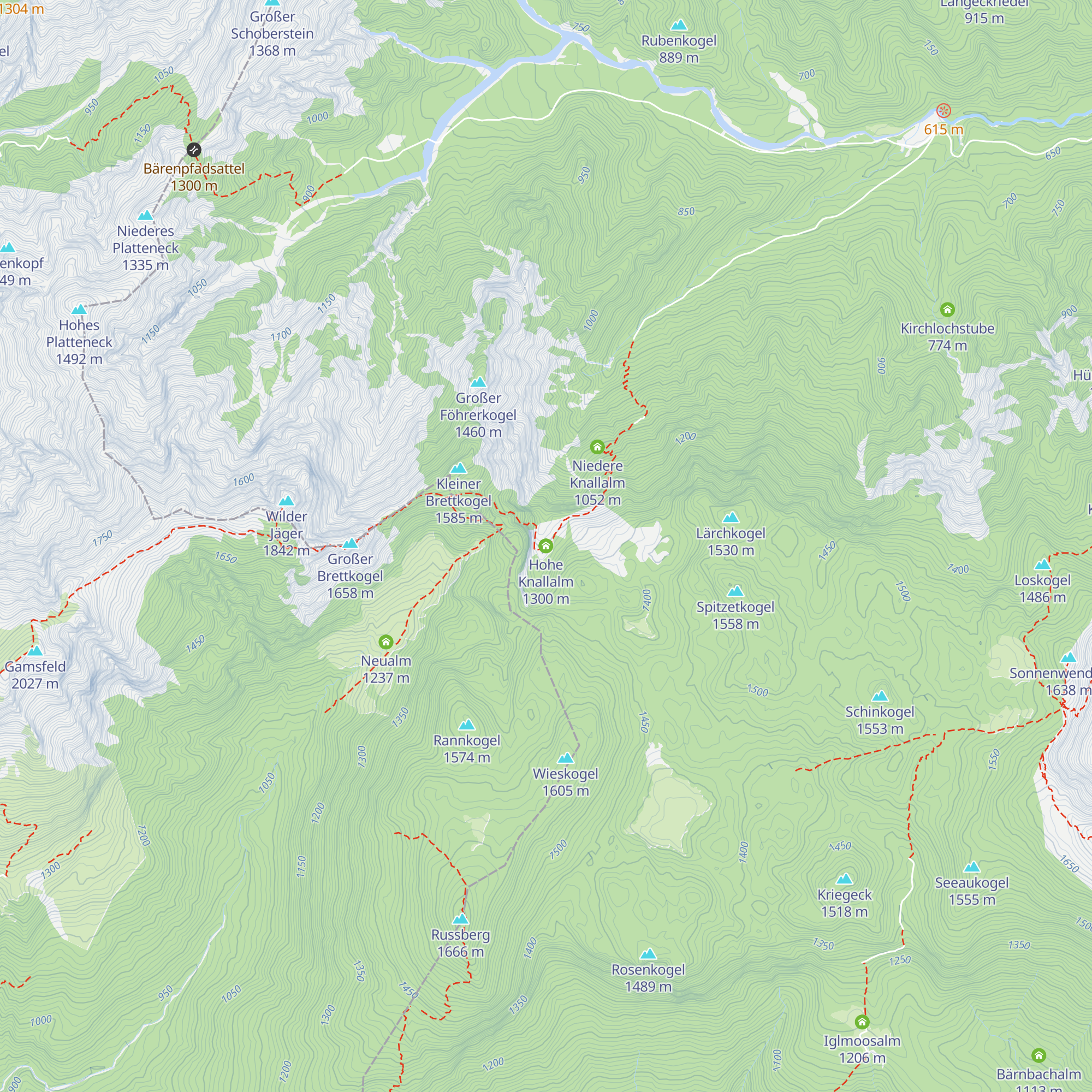 Hohe Knallalm map