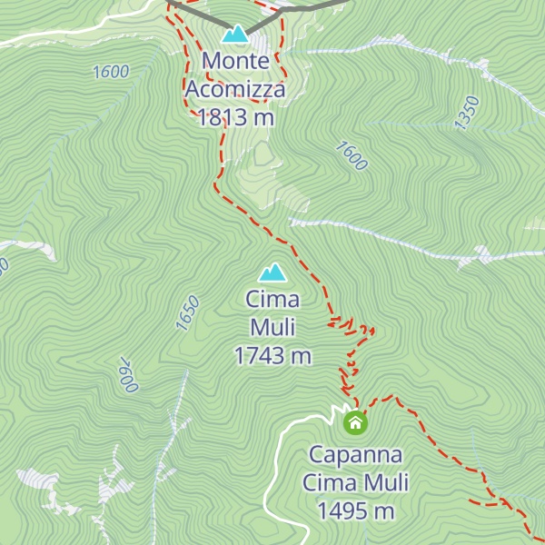 Map of Cima Muli