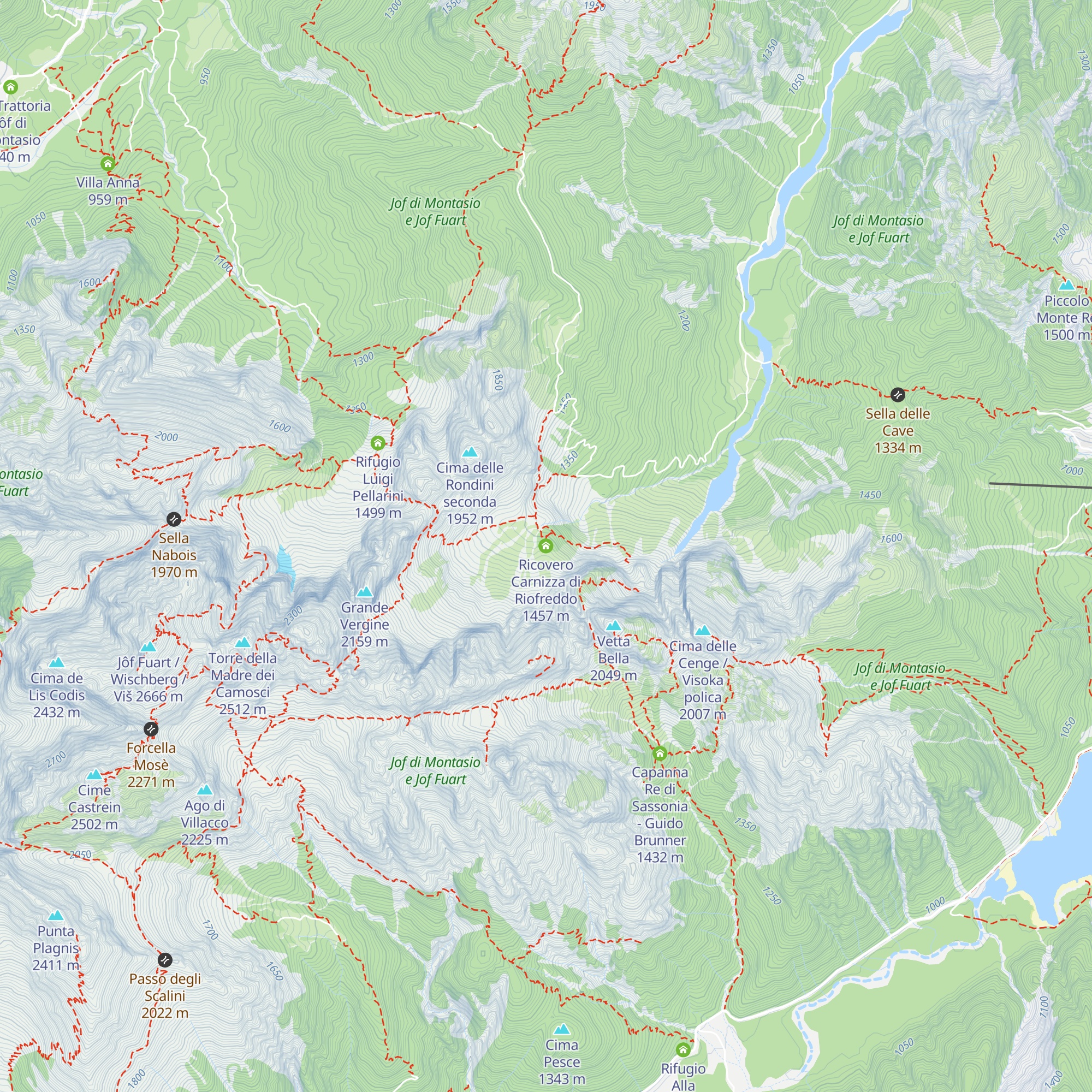 Ricovero Carnizza di Riofreddo map