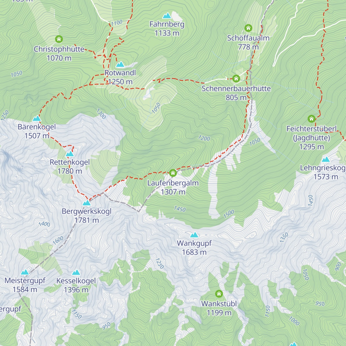 Laufenbergalm map