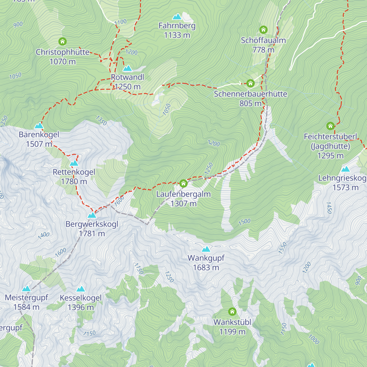 Laufenbergalm map
