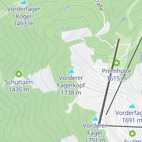 Map of Vorderer Fagerkopf