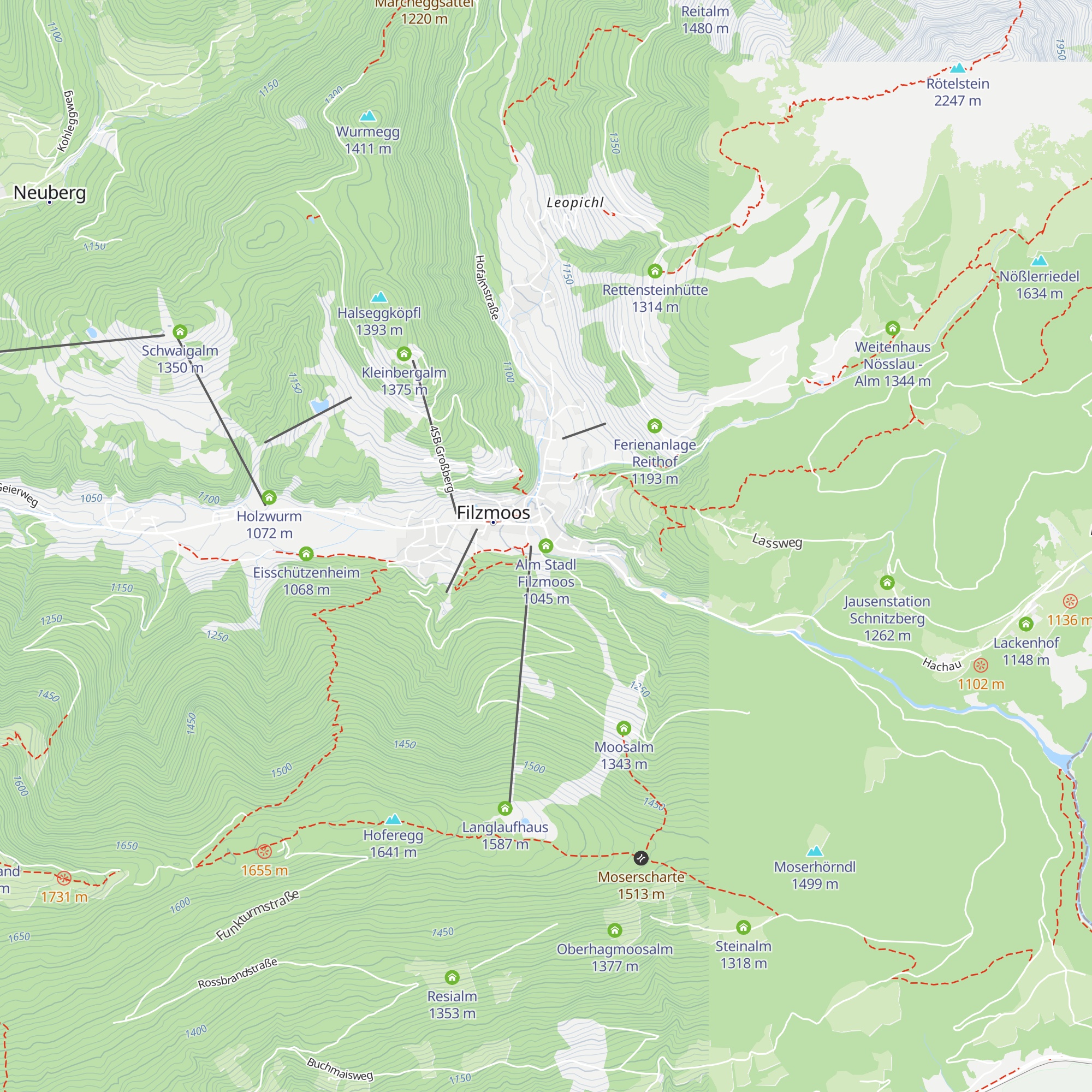 Alm Stadl Filzmoos map