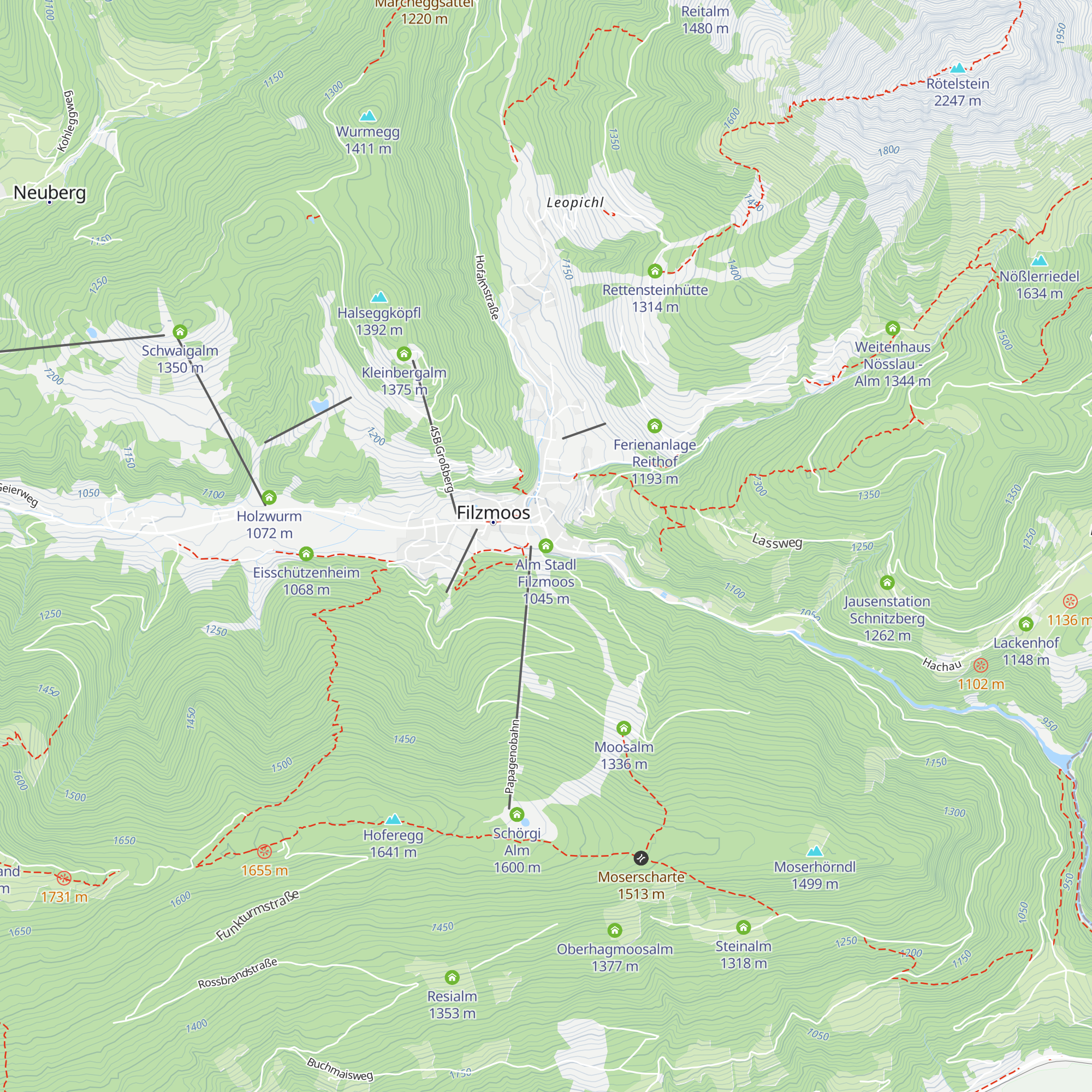 Alm Stadl Filzmoos map