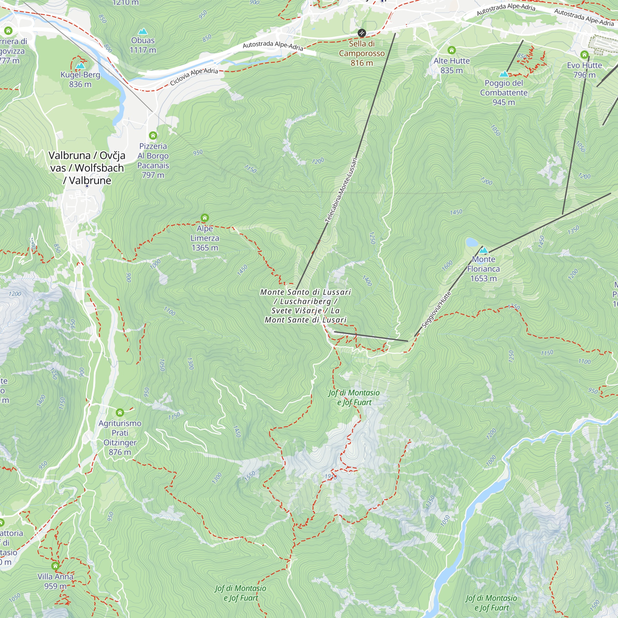 Rifugio Al Santuario map