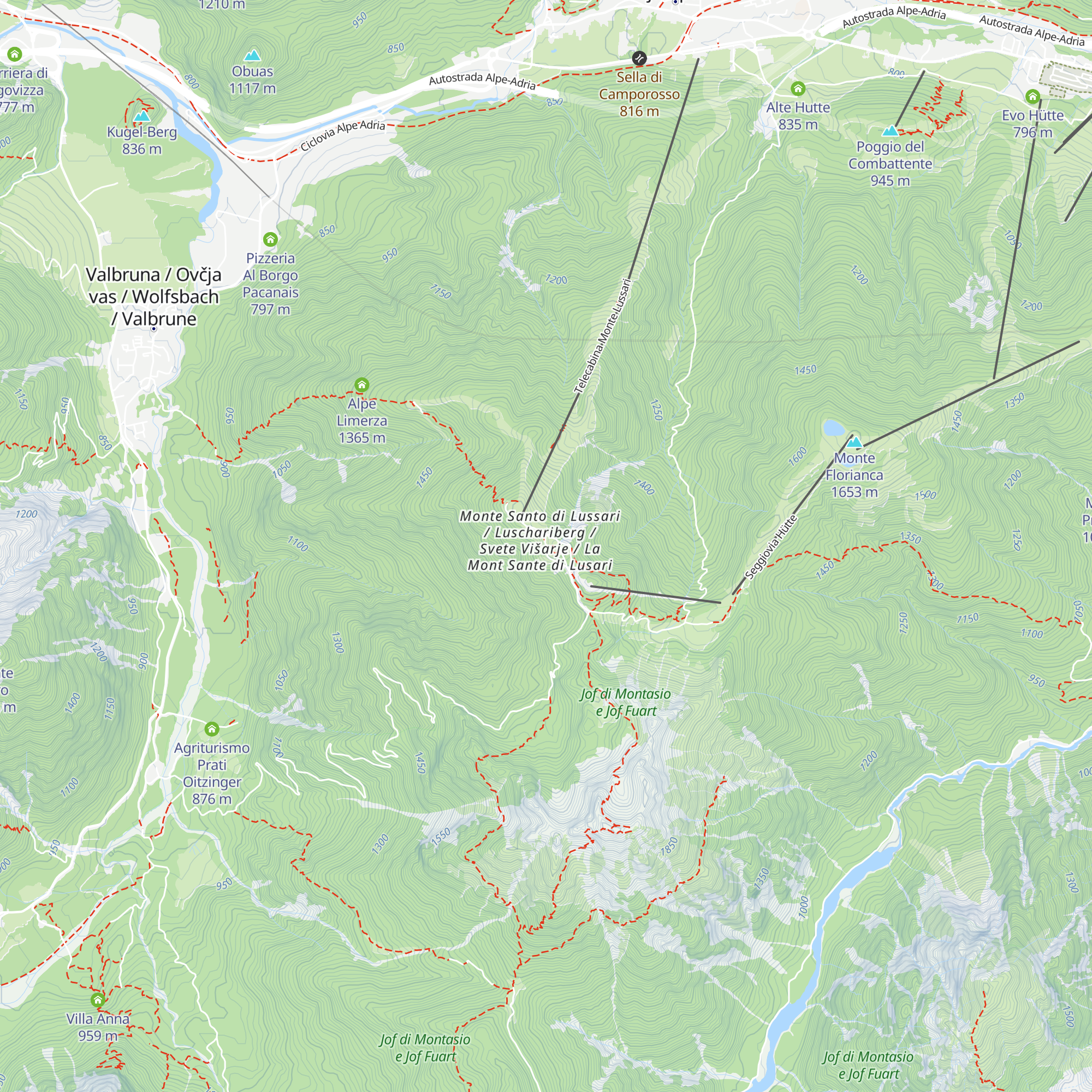 Rifugio Al Santuario map