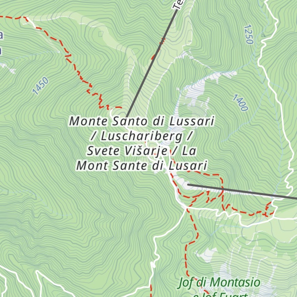 Map of Rifugio Monte Lussari