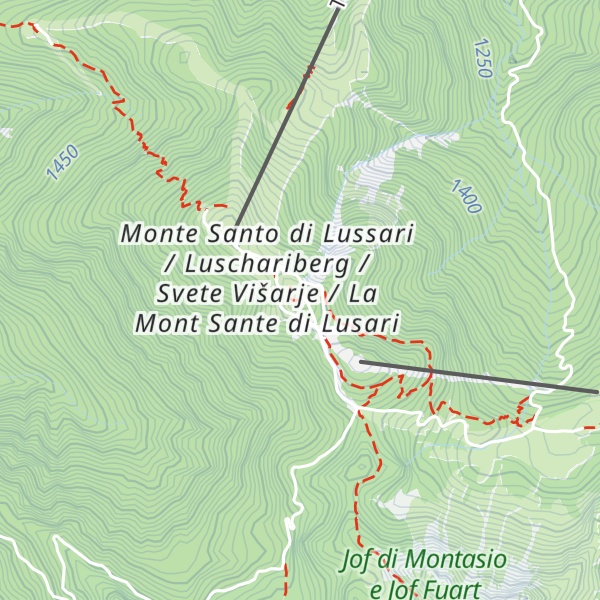 Map of Monte Lussari
