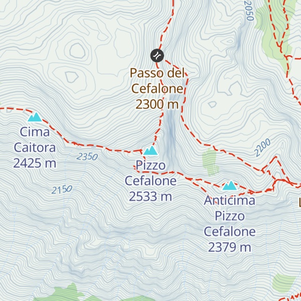 Map of Pizzo Cefalone