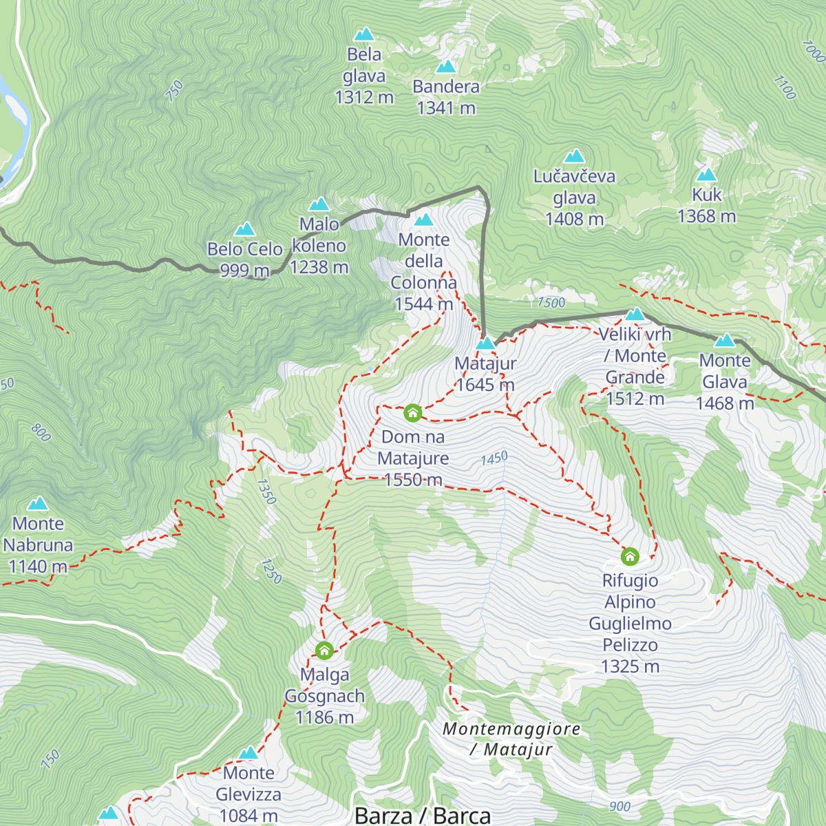 Dom na Matajure map