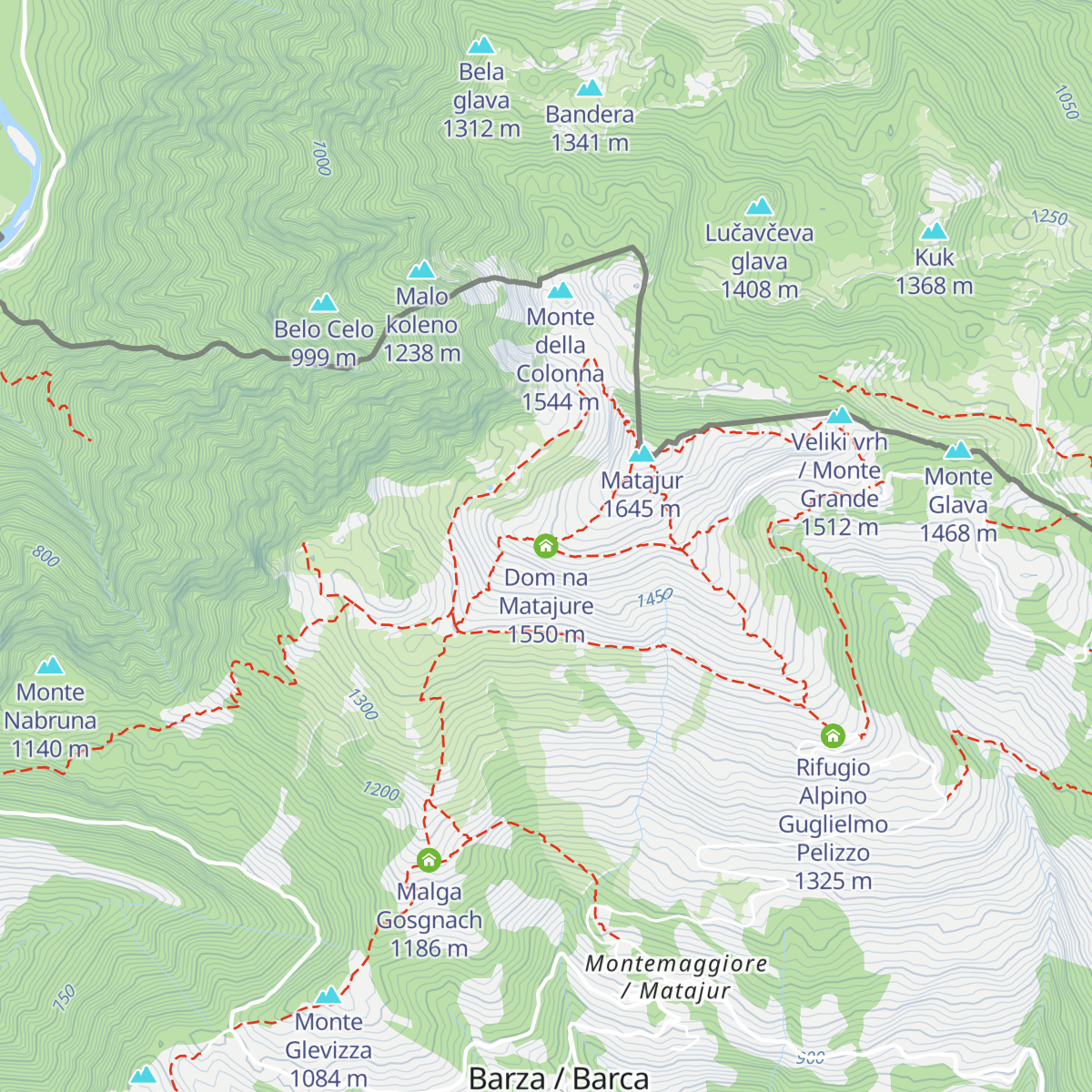 Dom na Matajure map