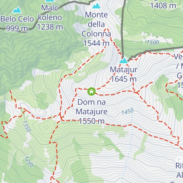 Map of Dom na Matajure
