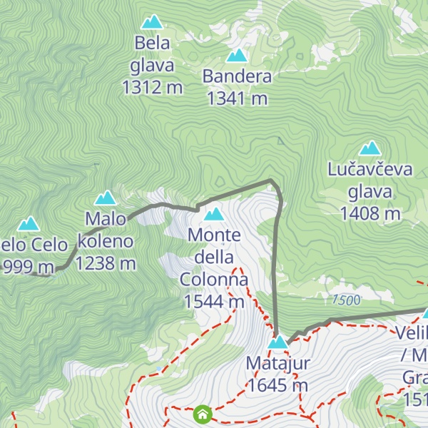 Map of Monte della Colonna