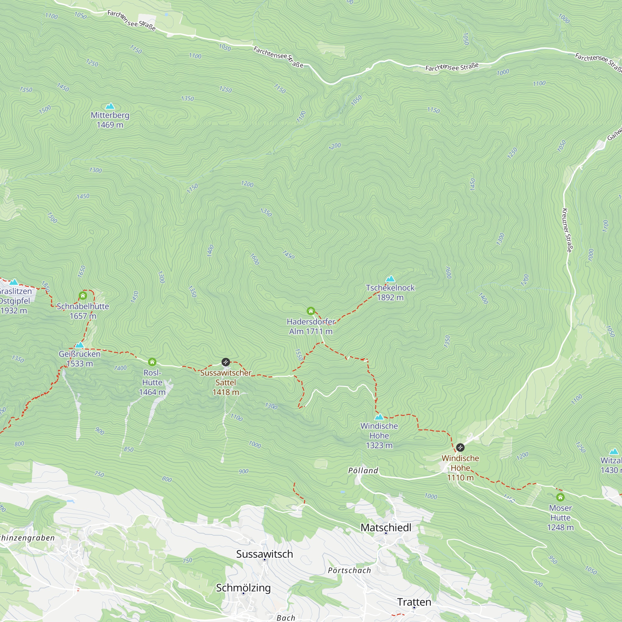 Hadersdorfer Alm map