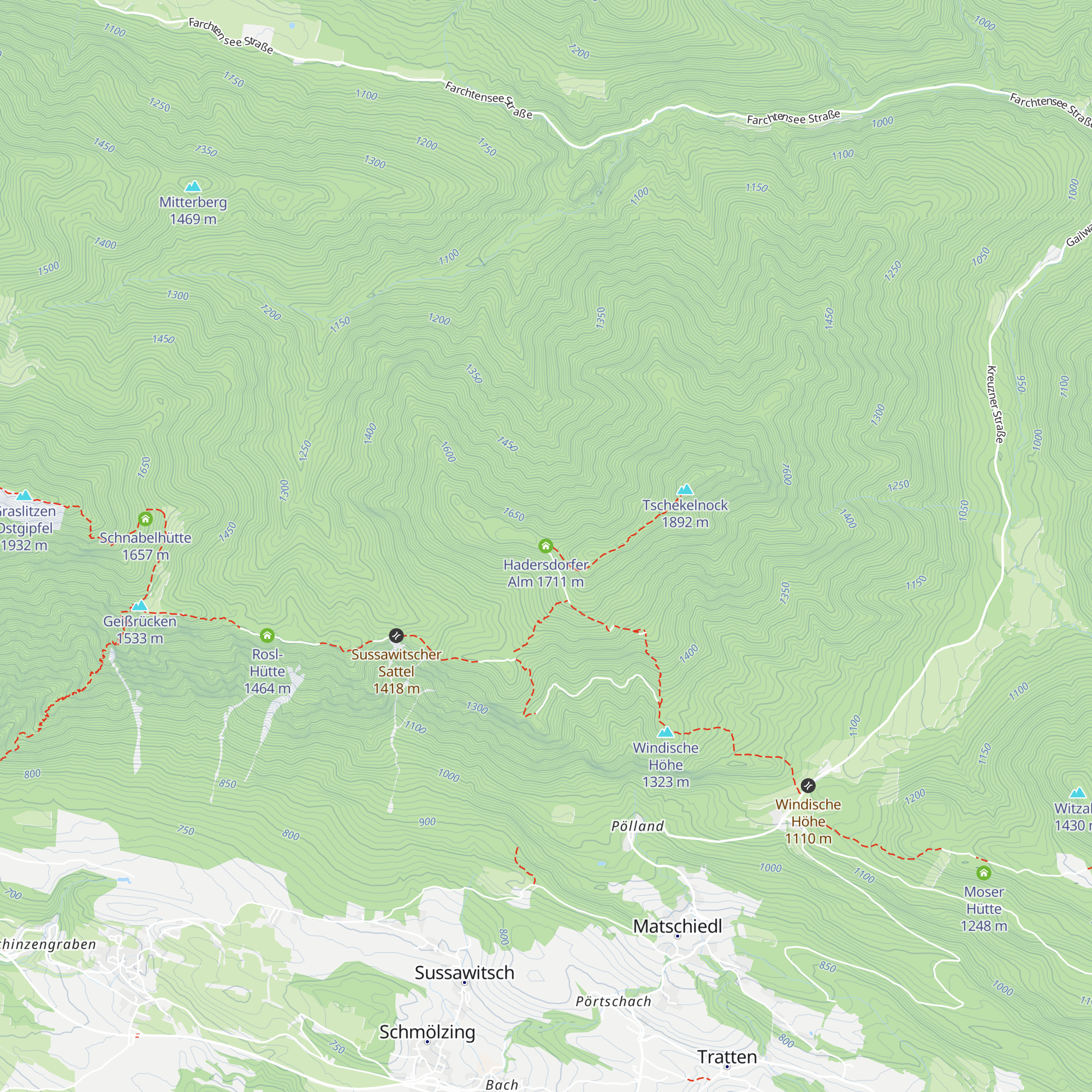 Hadersdorfer Alm map