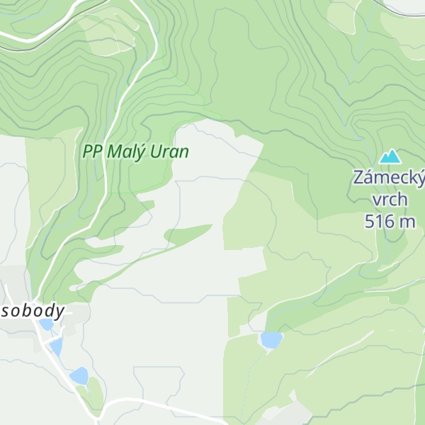 Map of Kamenný vrch