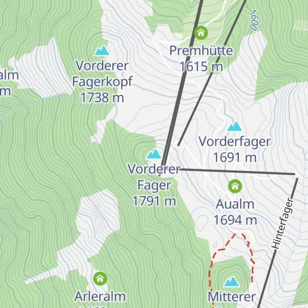 Map of Vorderer Fager