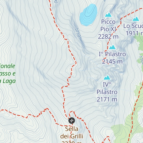 Map of Pizzo d'Intermesoli