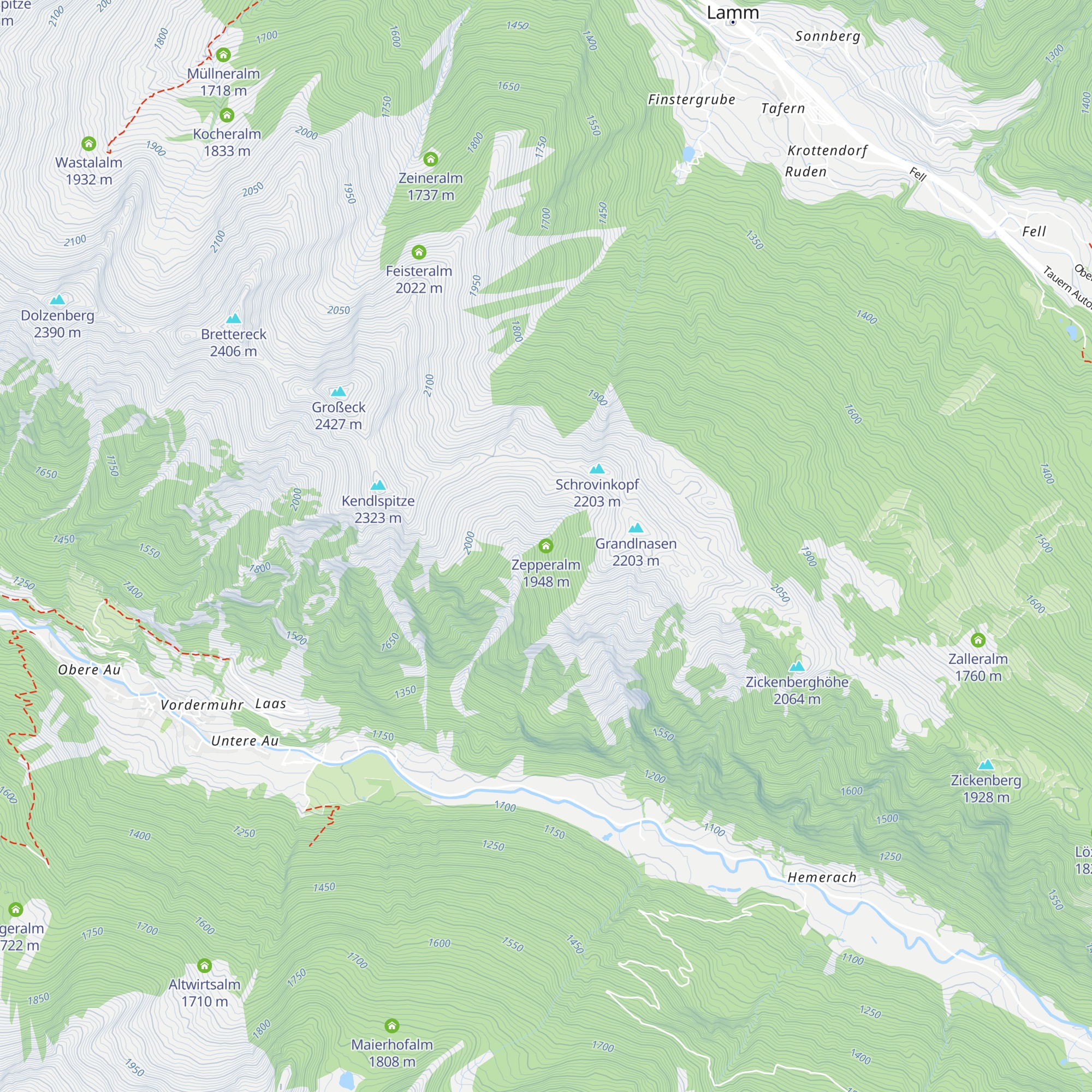 Zepperalm map