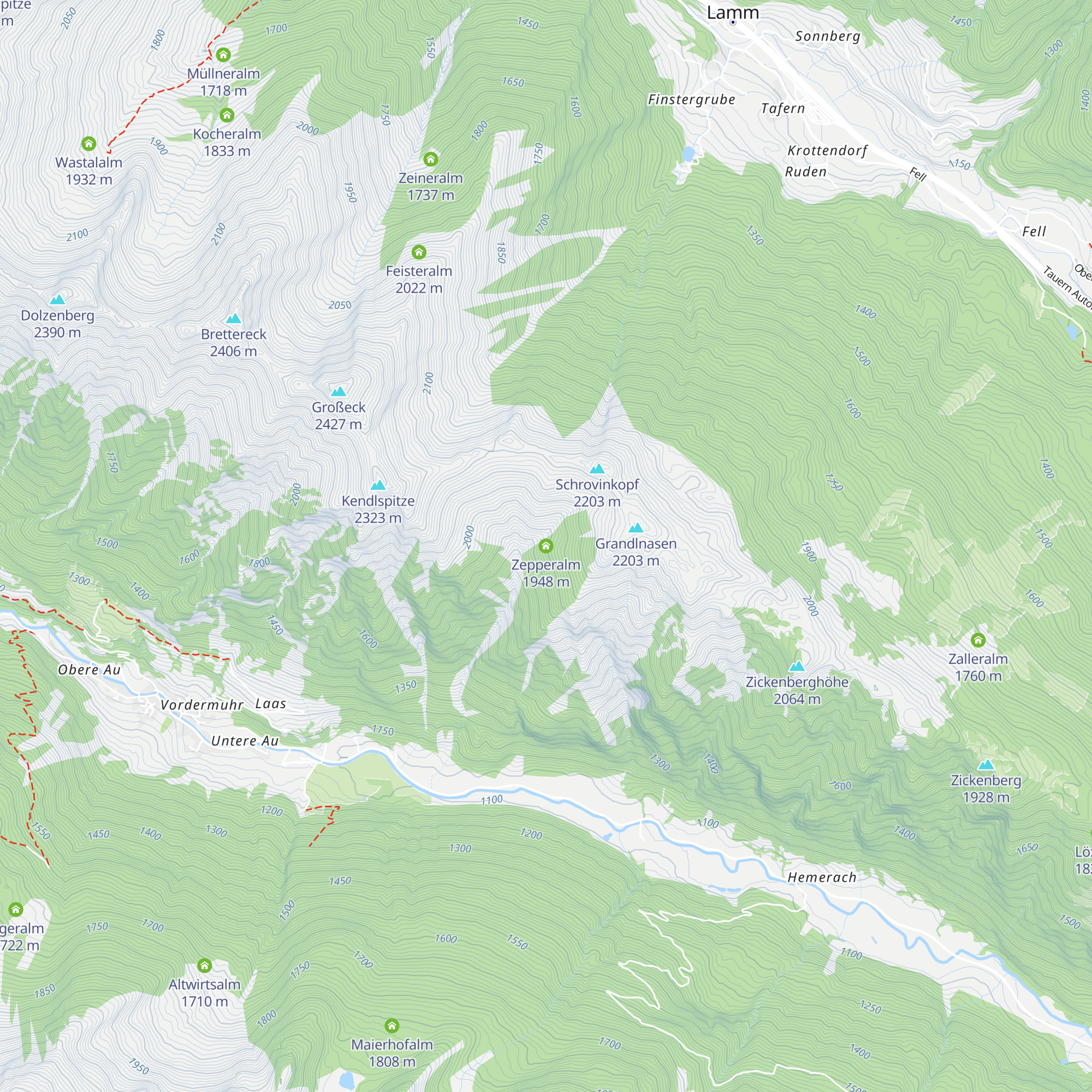 Zepperalm map