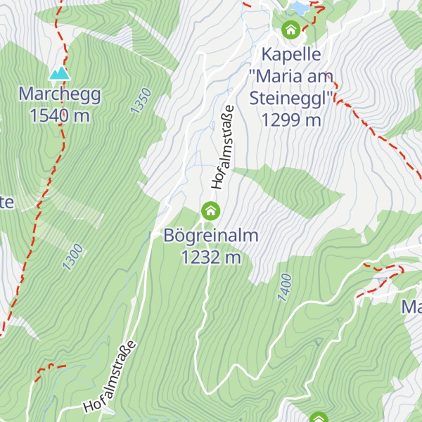 Map of Bögreinalm