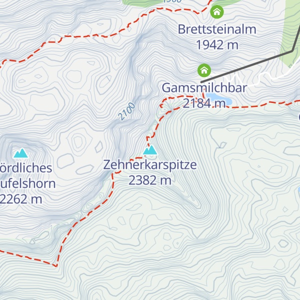 Map of Zehnerkarspitze