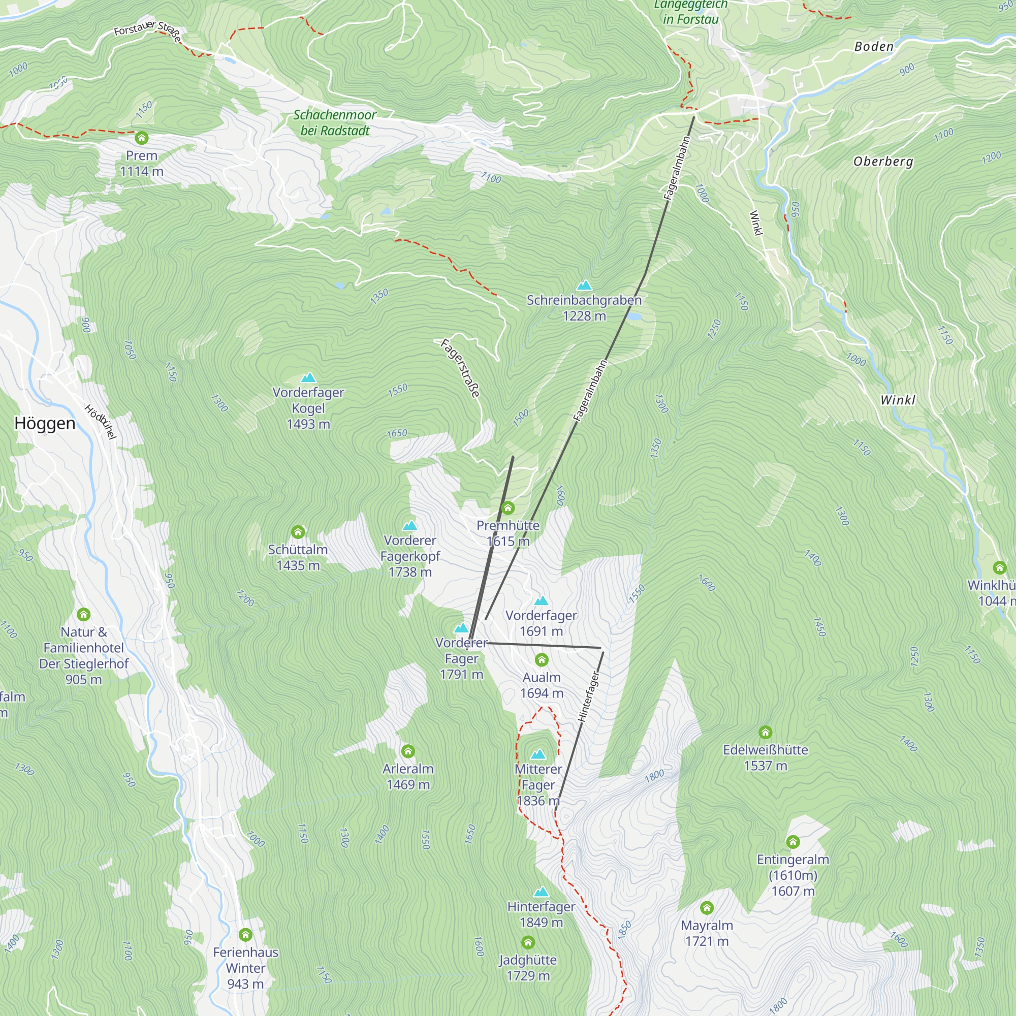 Premhütte map