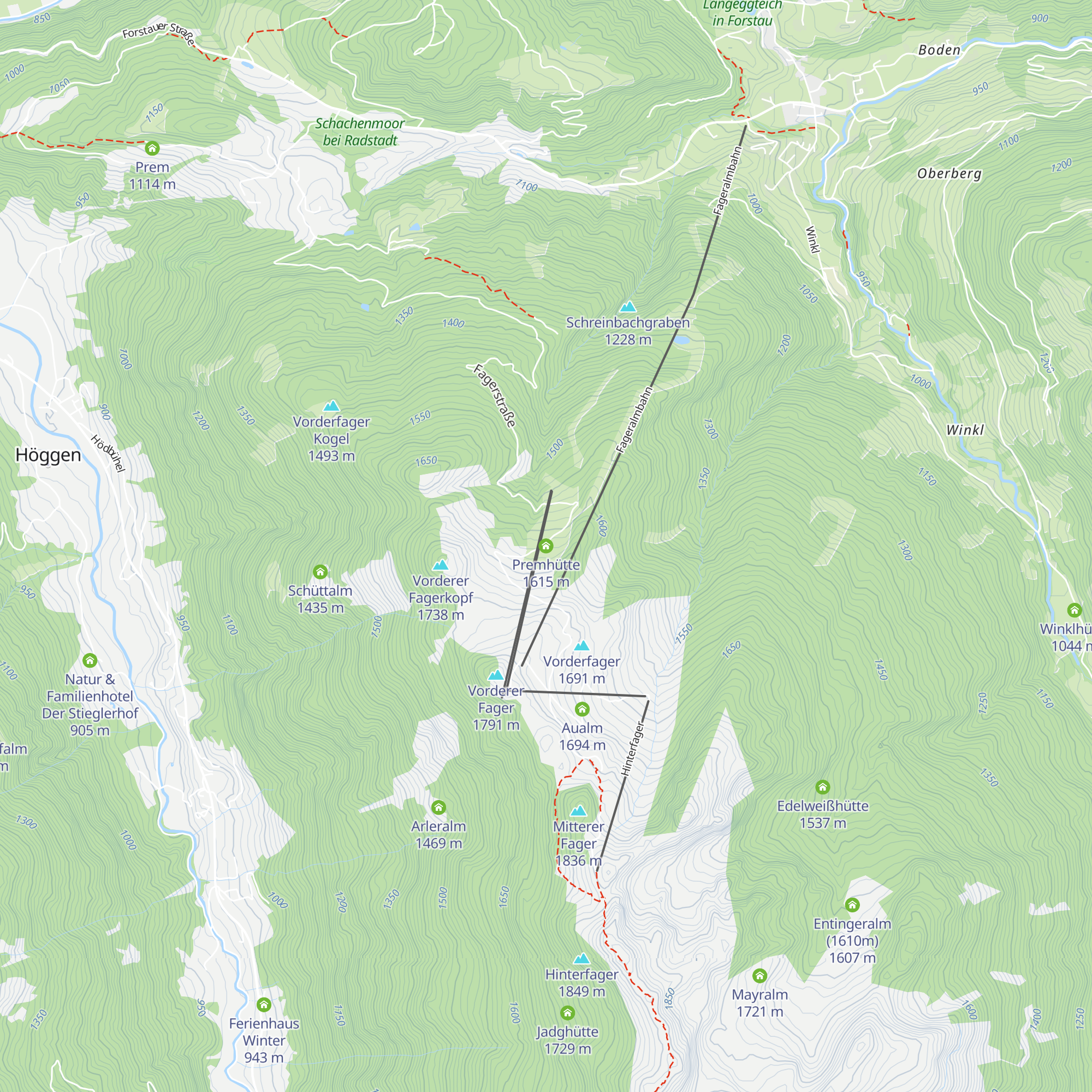 Premhütte map