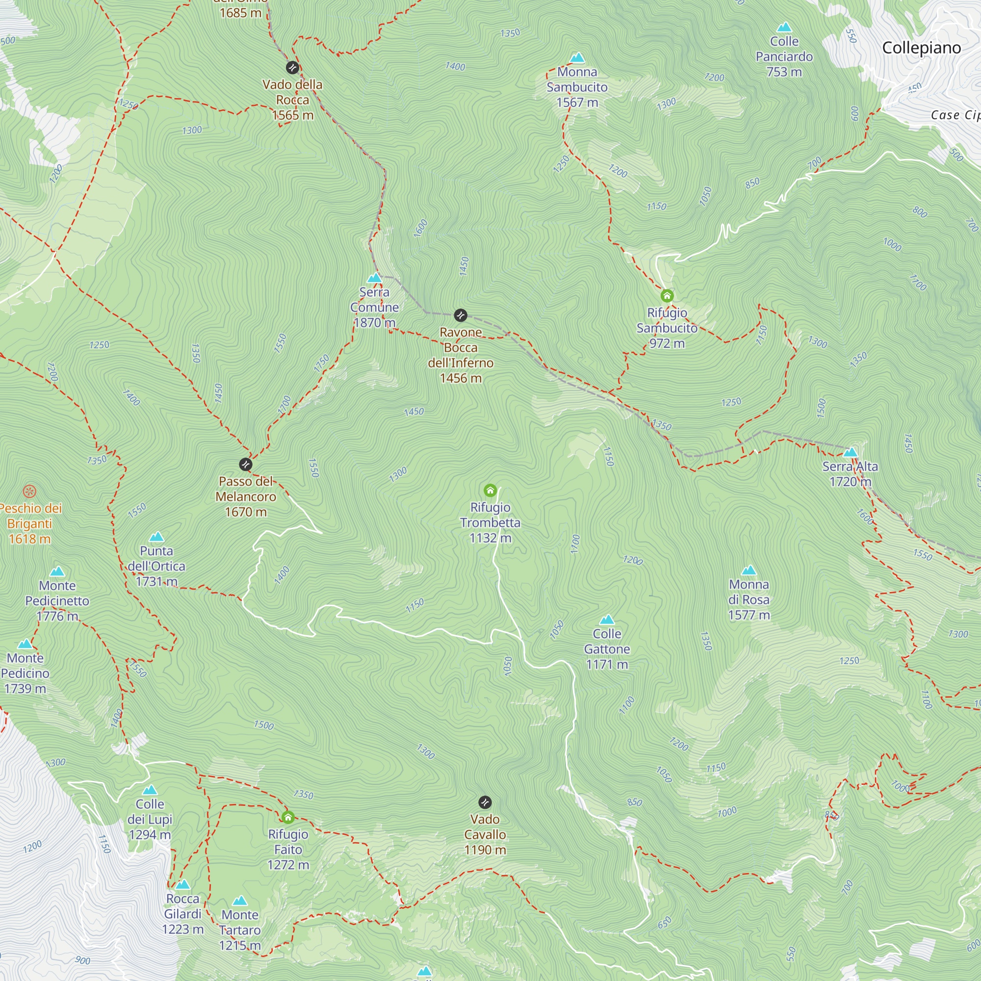 Rifugio Trombetta map