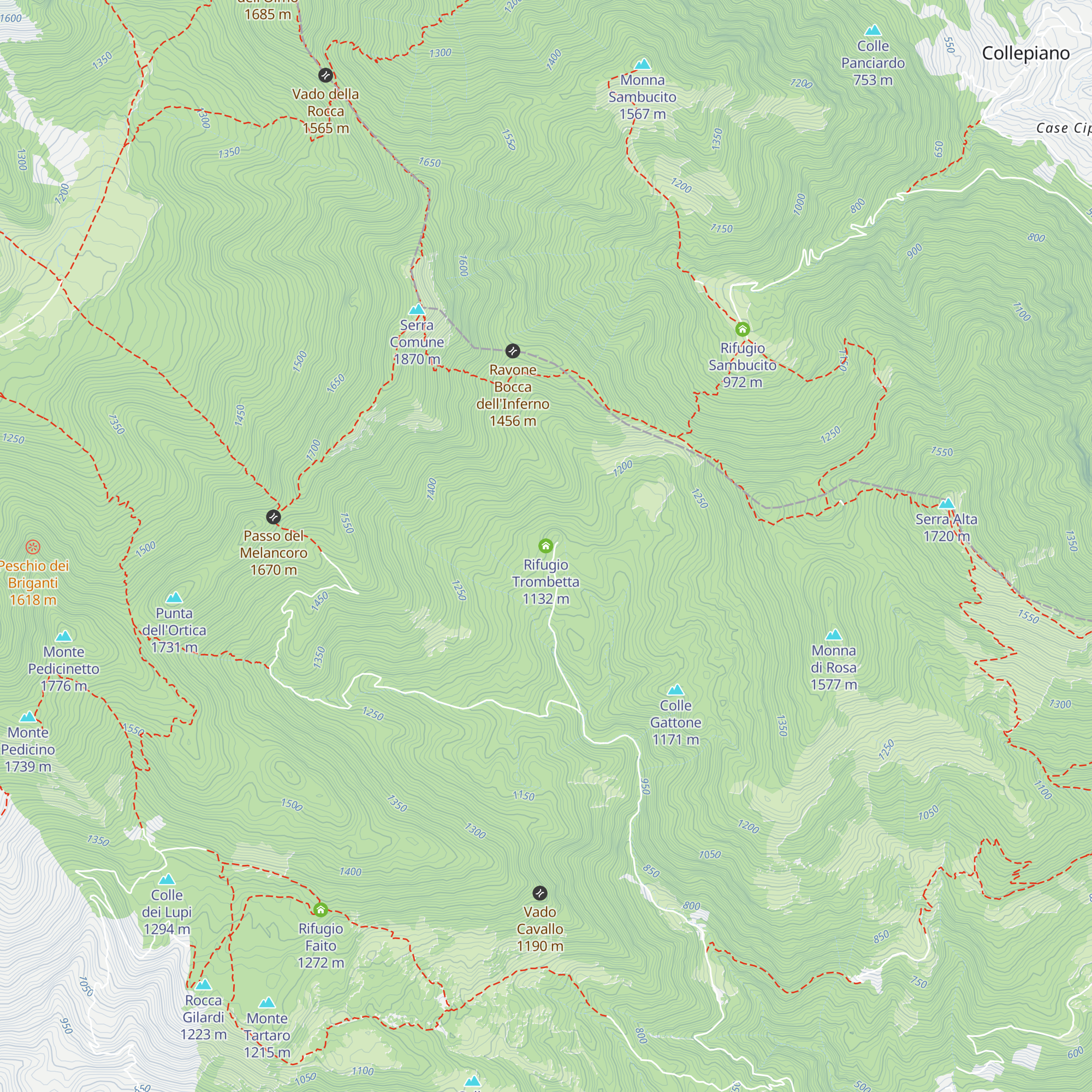 Rifugio Trombetta map