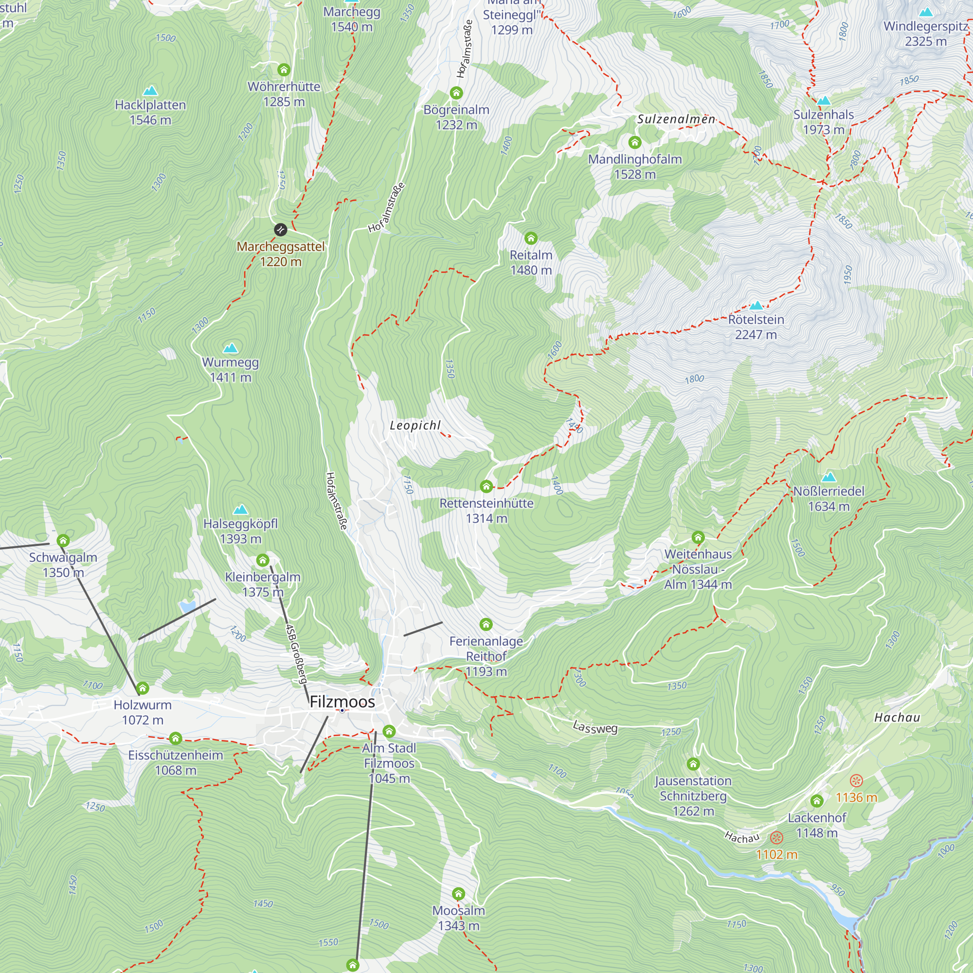 Rettensteinhütte map