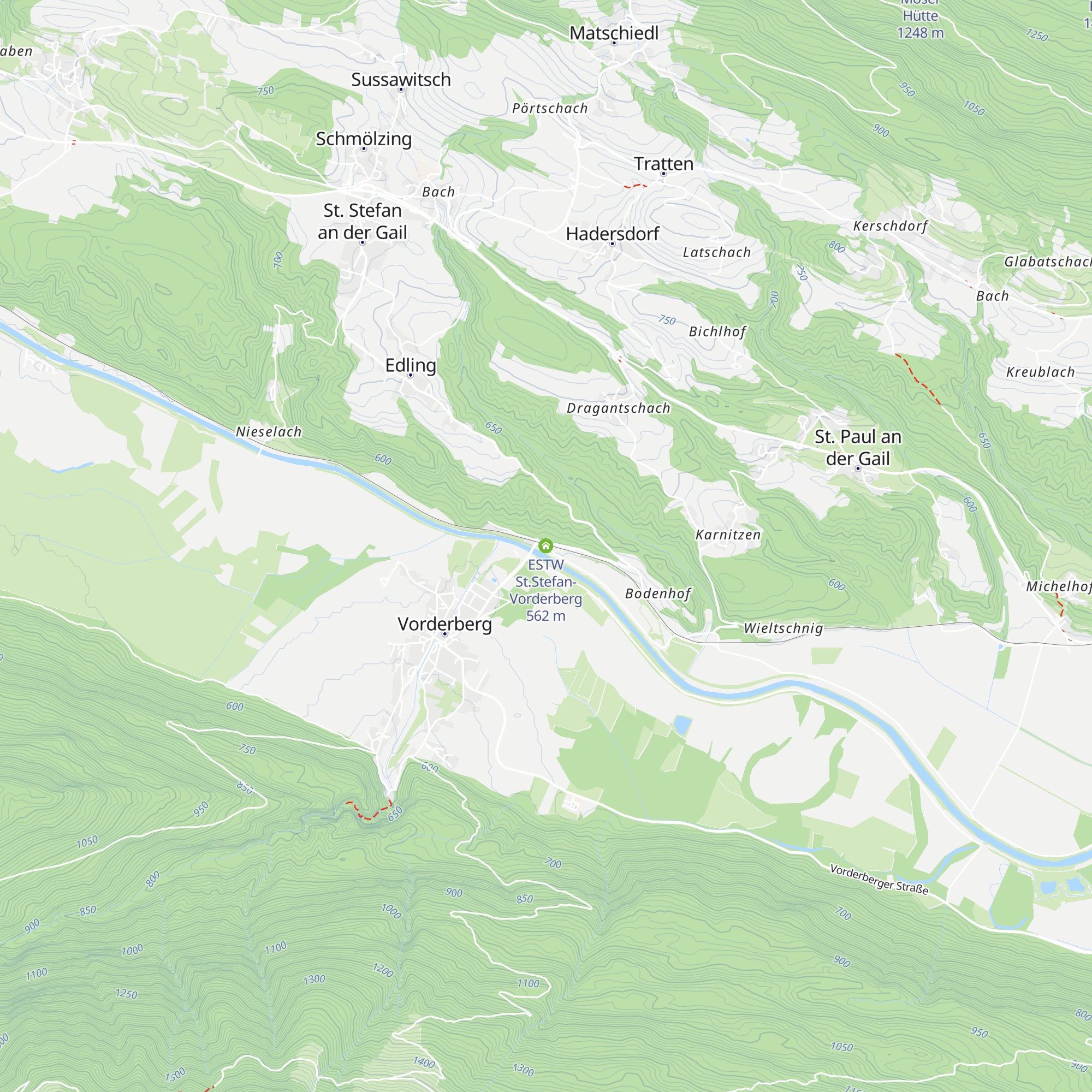 ESTW St.Stefan-Vorderberg map