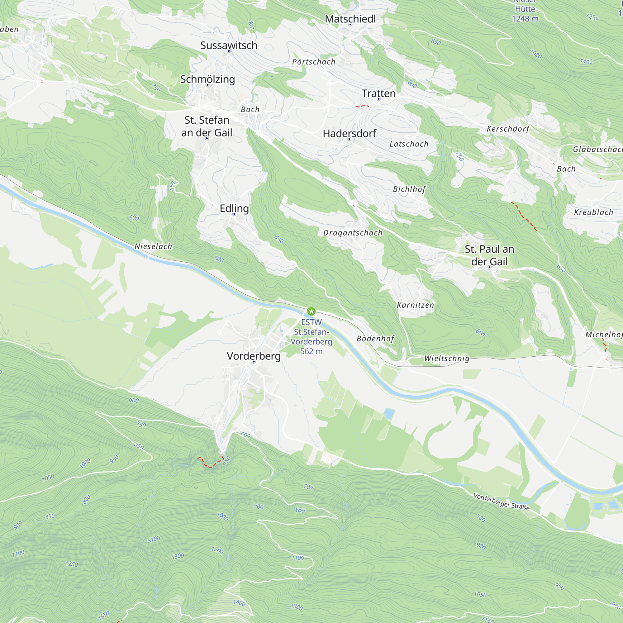 ESTW St.Stefan-Vorderberg map