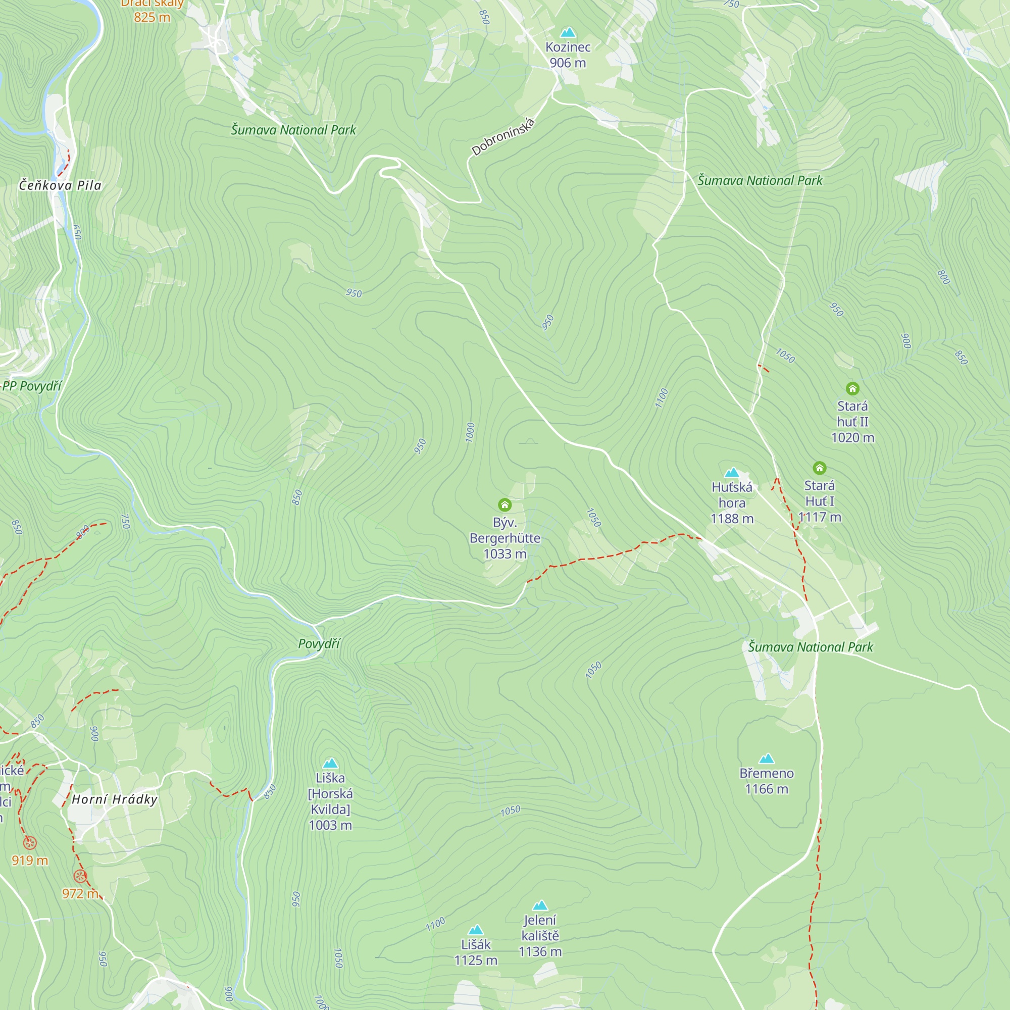 Býv. Bergerhütte map