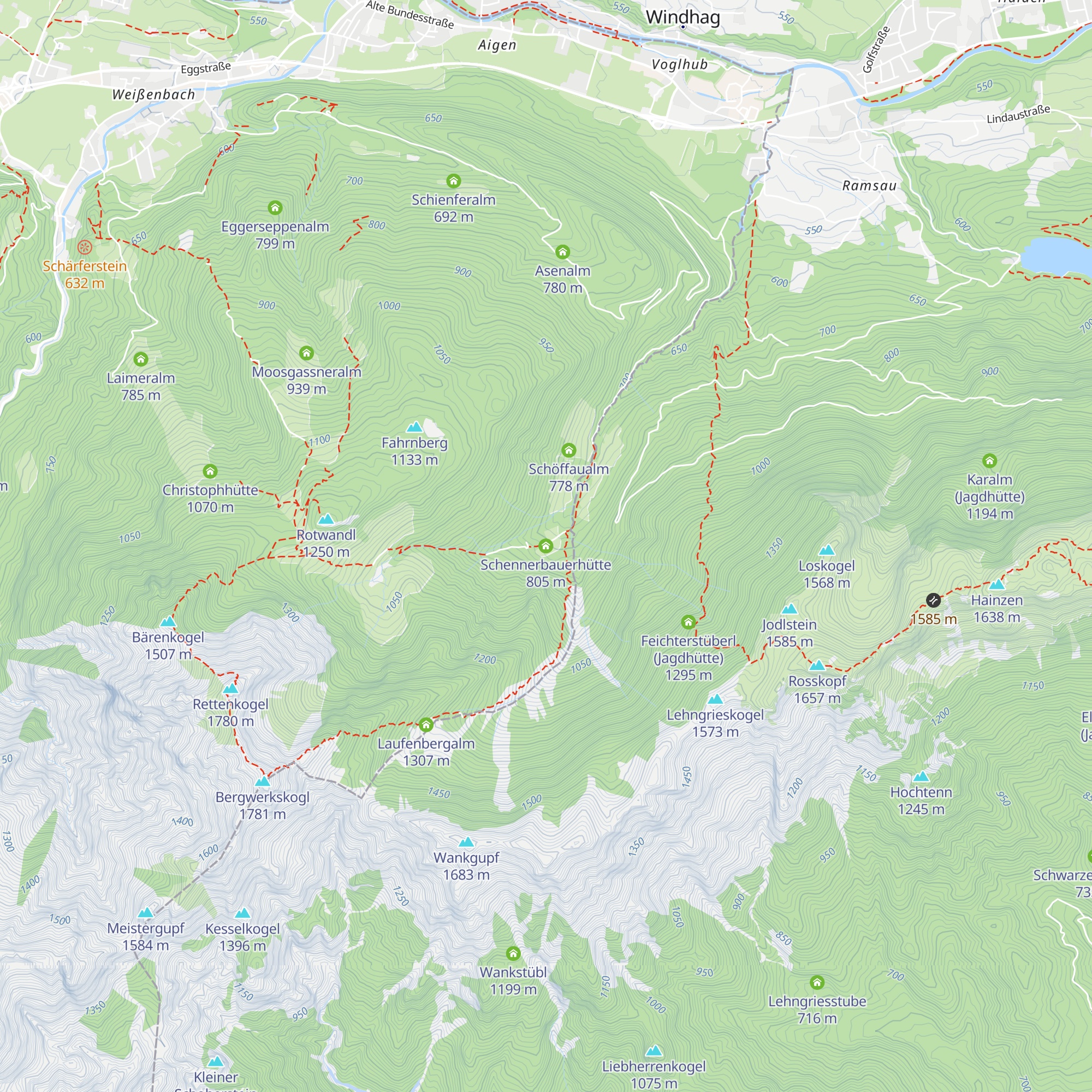 Schennerbauerhütte map