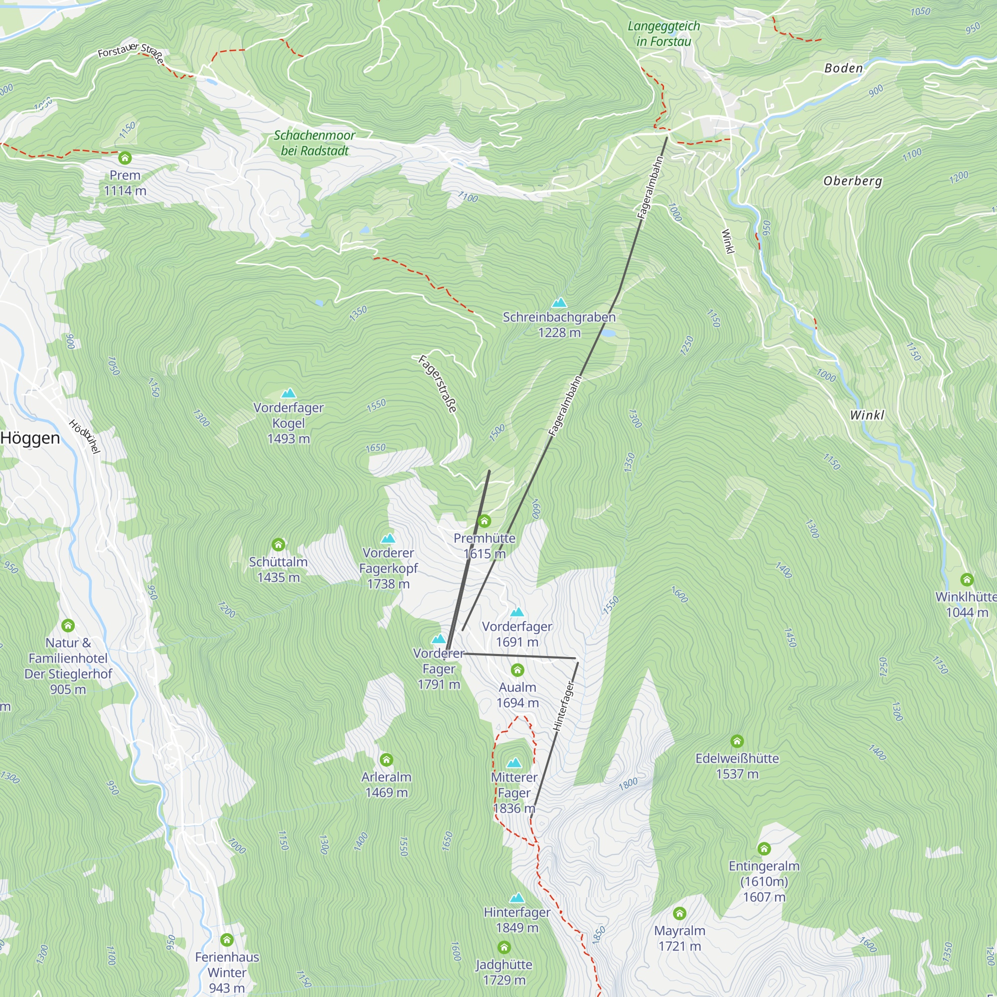 Lechneralm map
