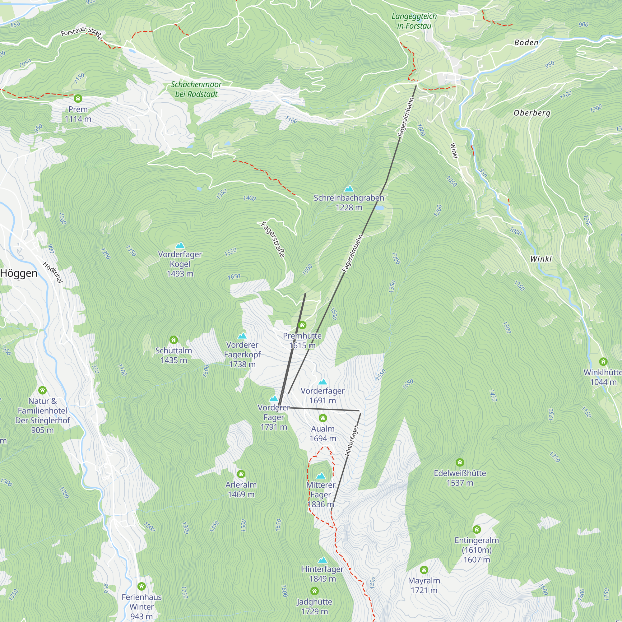 Lechneralm map