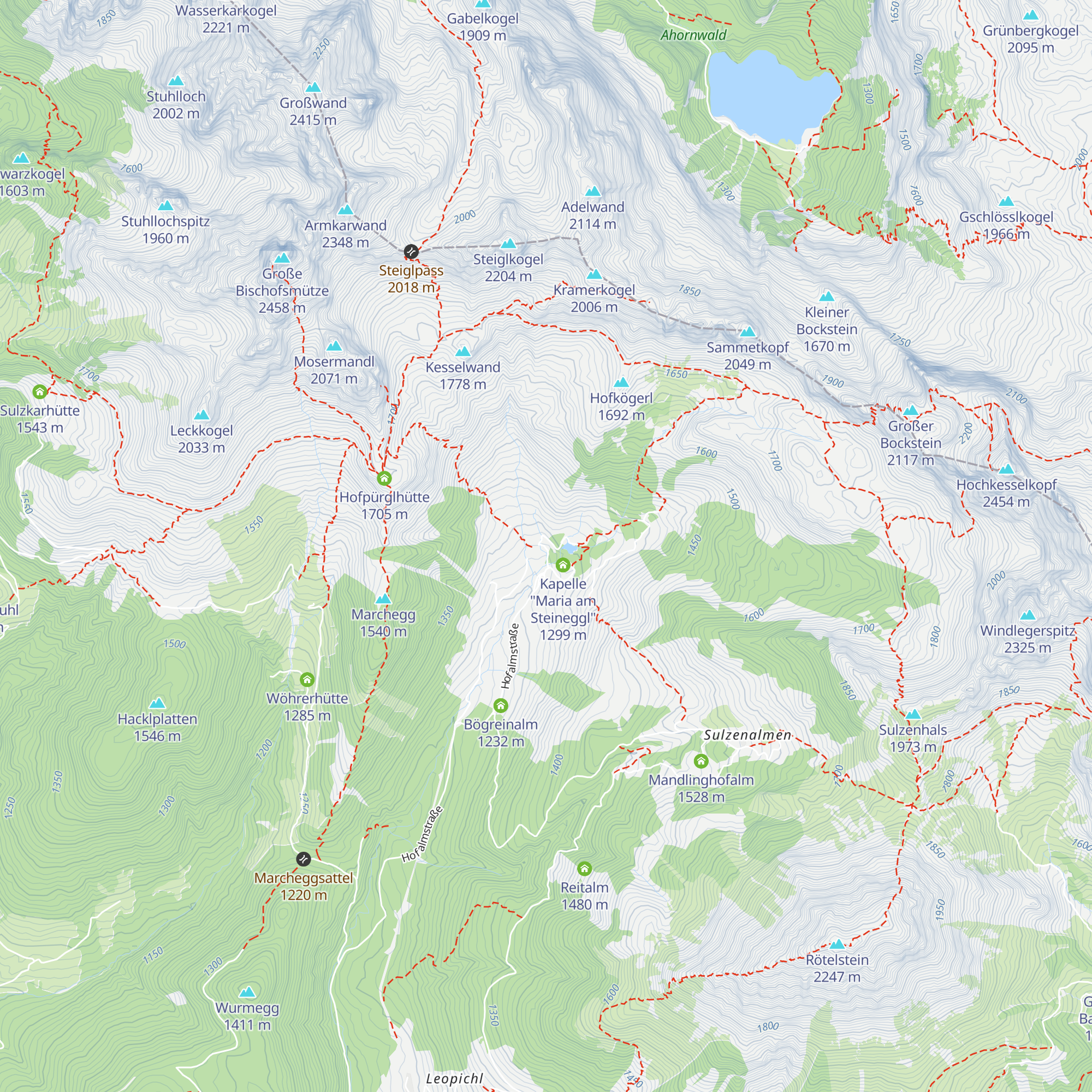 Unterhofalm map