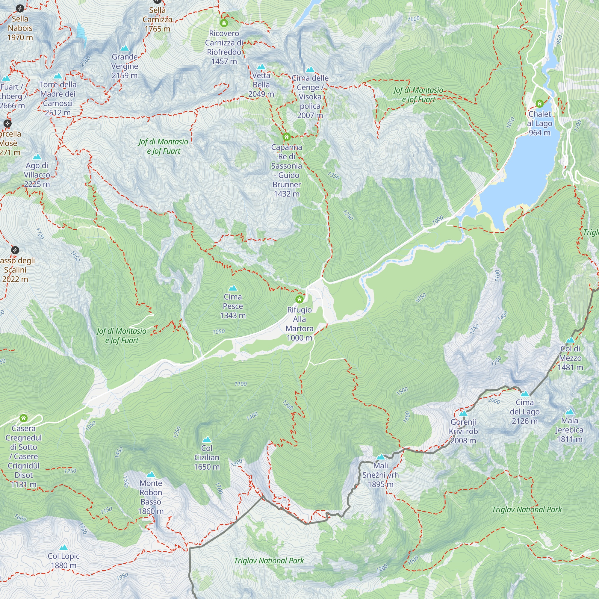 Rifugio Alla Martora map