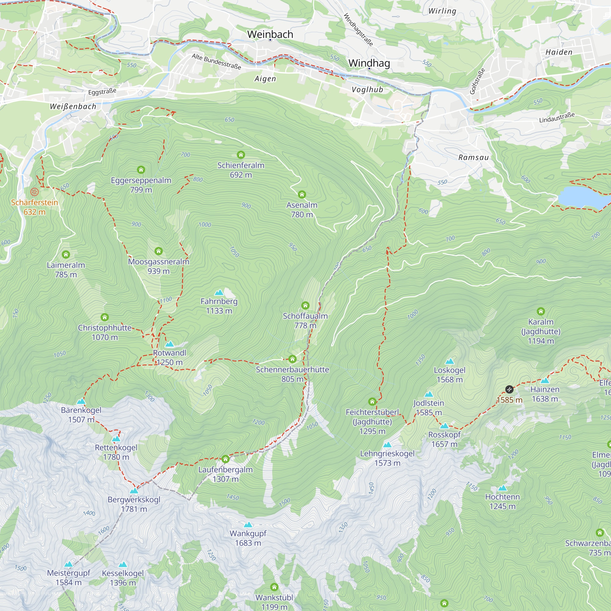 Schöffaualm map