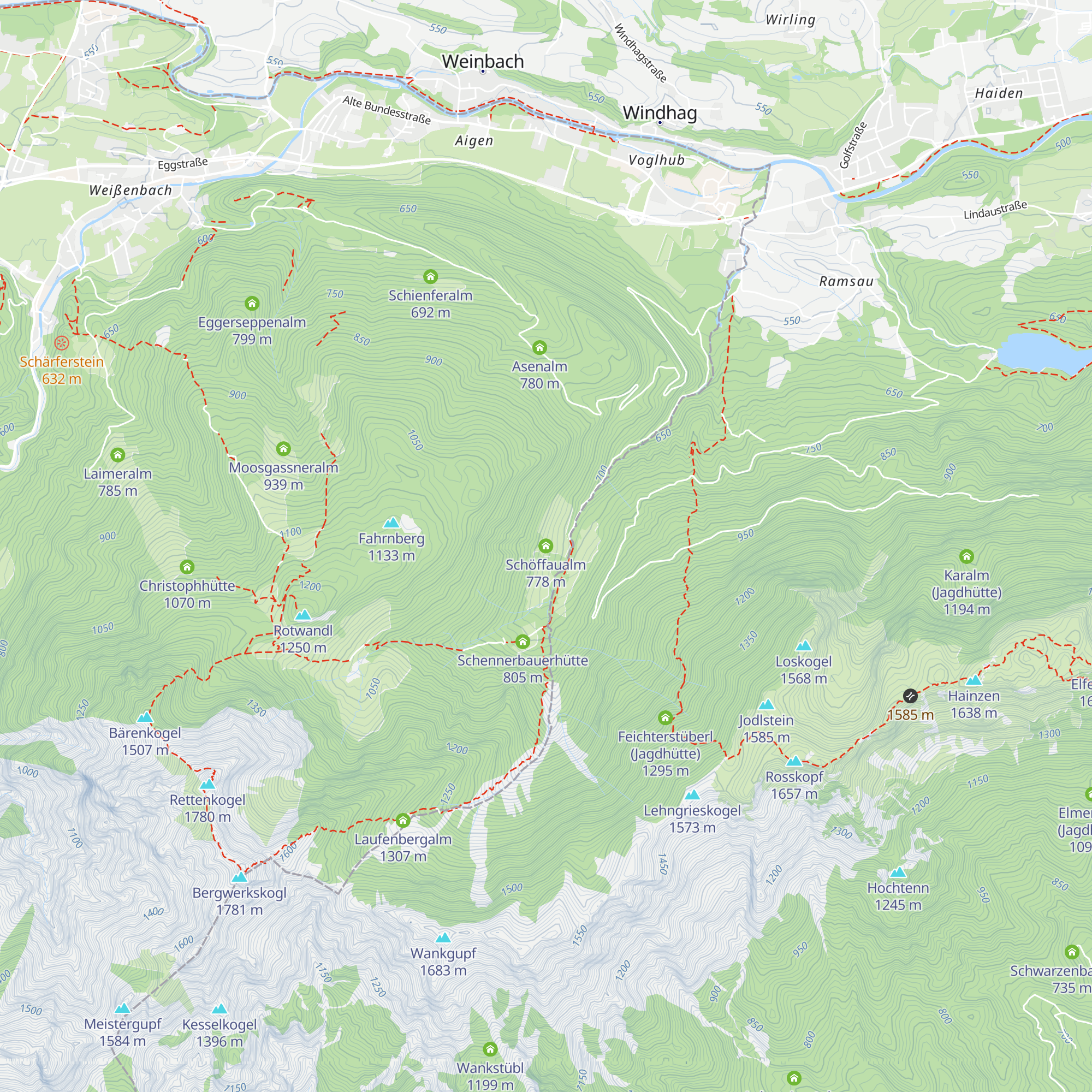 Schöffaualm map
