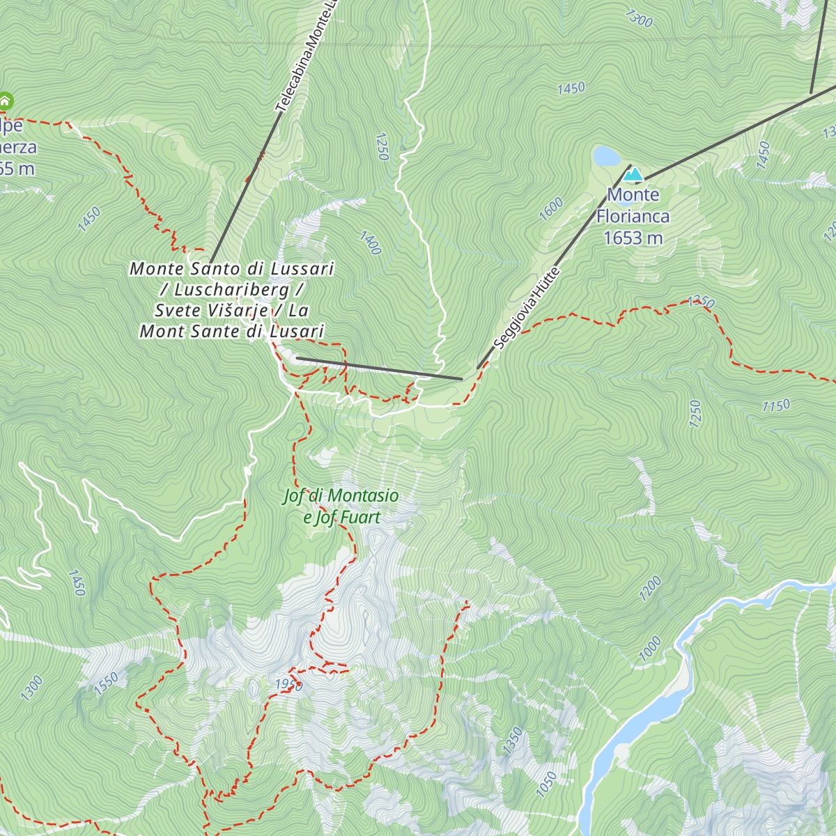 Malga Lussari map